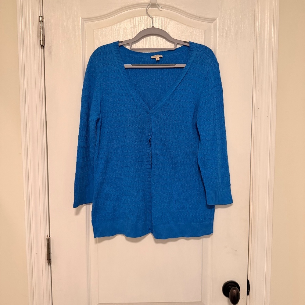 Blue Talbots Cardigan